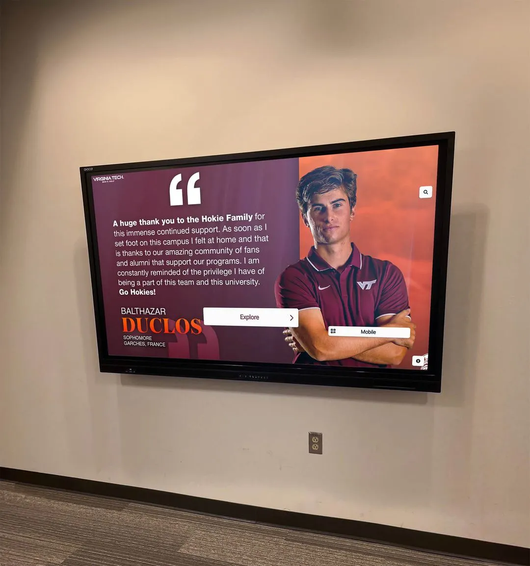 Virginia Tech - Wall of Fame Installation