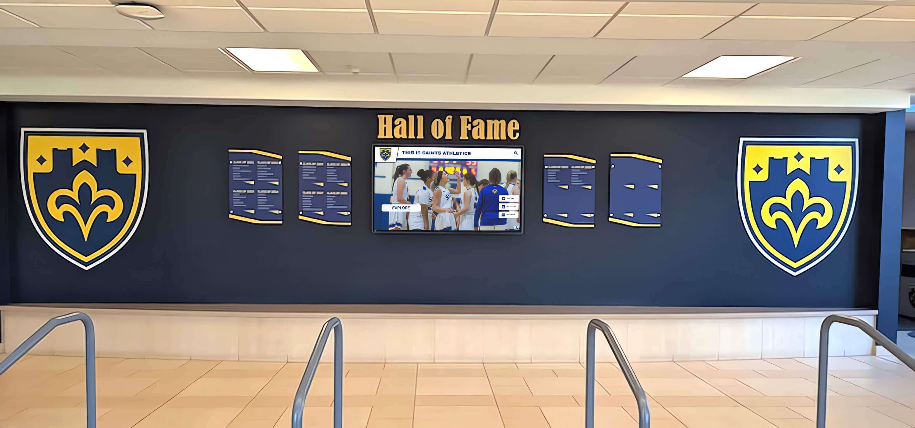 Traditional school display wall